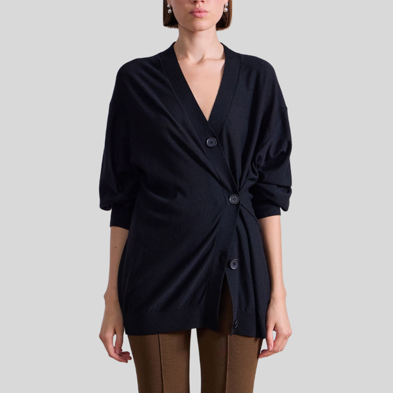 Apiece Apart Drippy Tissue Cardigan in Black — Bosco's Mercantile